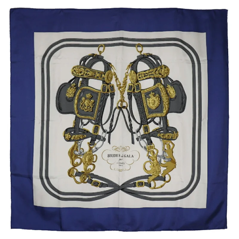 Hermes blue  Silk Scarf (Pre-Owned)