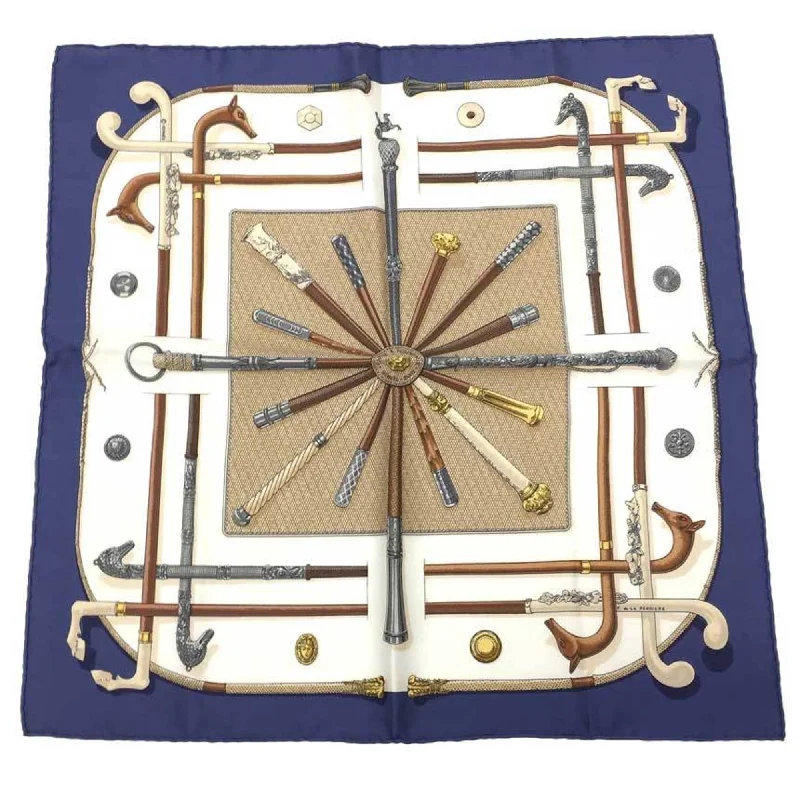 Hermes blue ivory Silk Scarf (Pre-Owned)