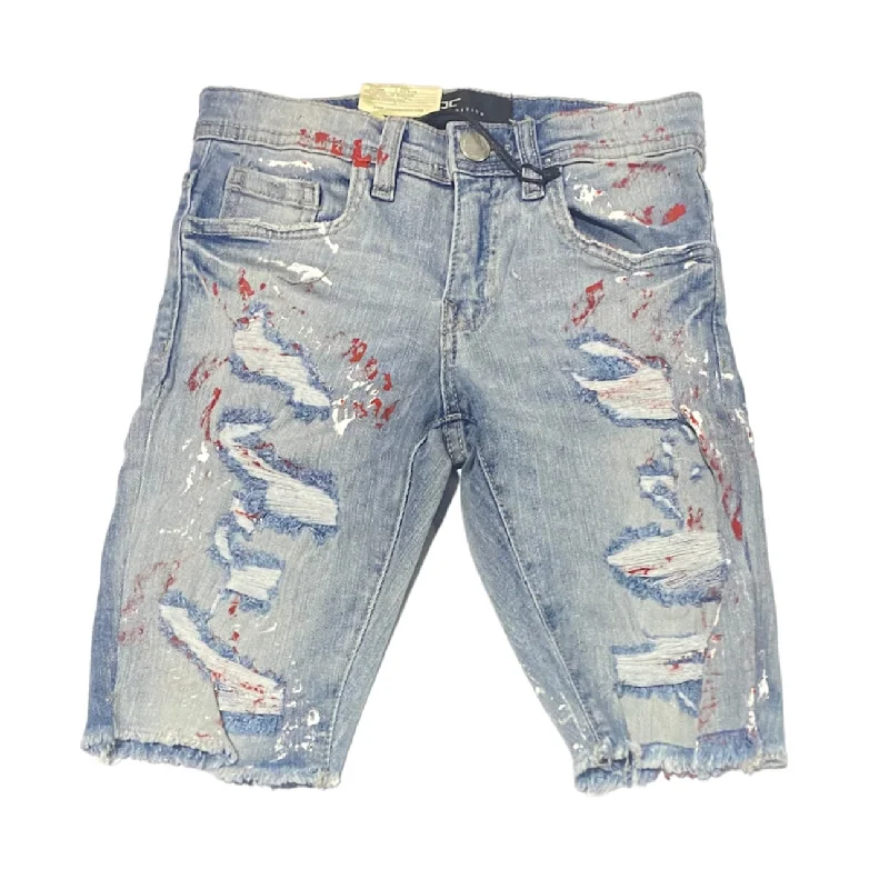 Boys Jordan Craig Vengeance Denim Shorts (Ice Blue) J3176SB