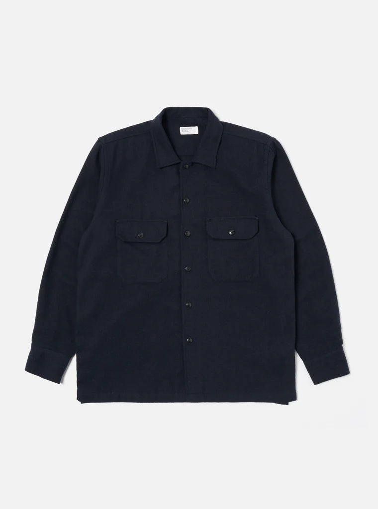 L/S Utility Shirt | Navy Alaska Cotton