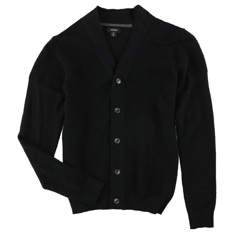 Alfani Mens Ribbed Cardigan Sweater