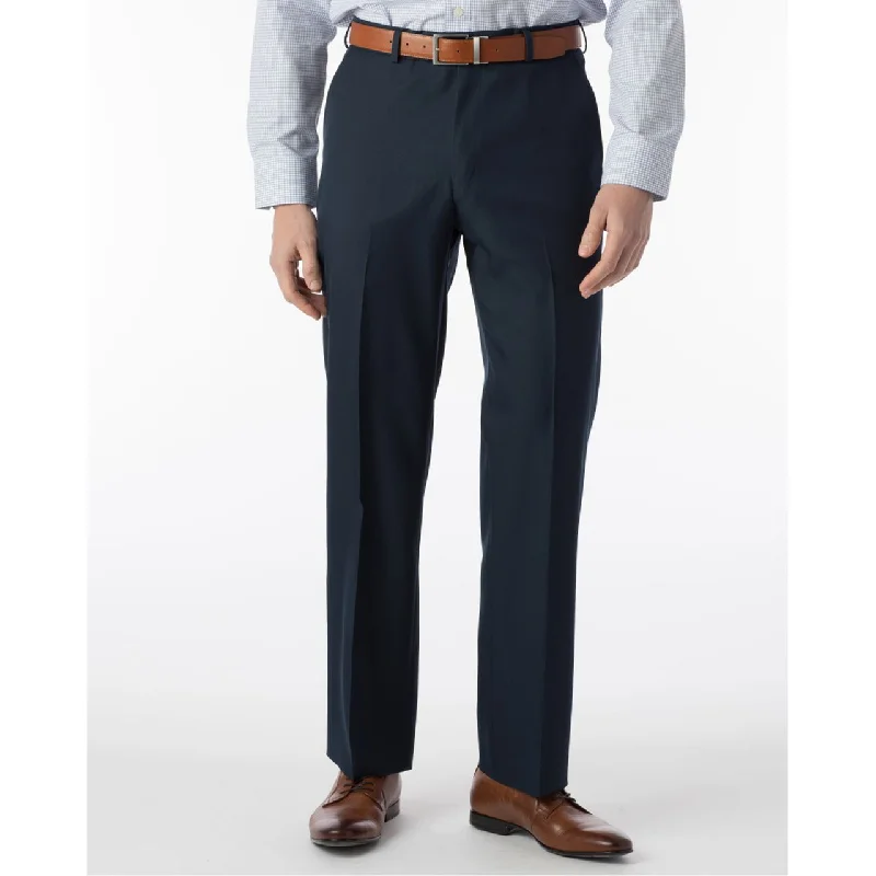 Comfort-EZE Micro Nano Performance Gabardine Trouser in Navy (Dunhill Traditional Fit) by Ballin