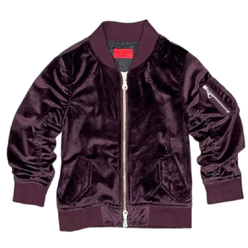 Haus Of Jr Velour Jacket (Burgundy) - OH17VVJV