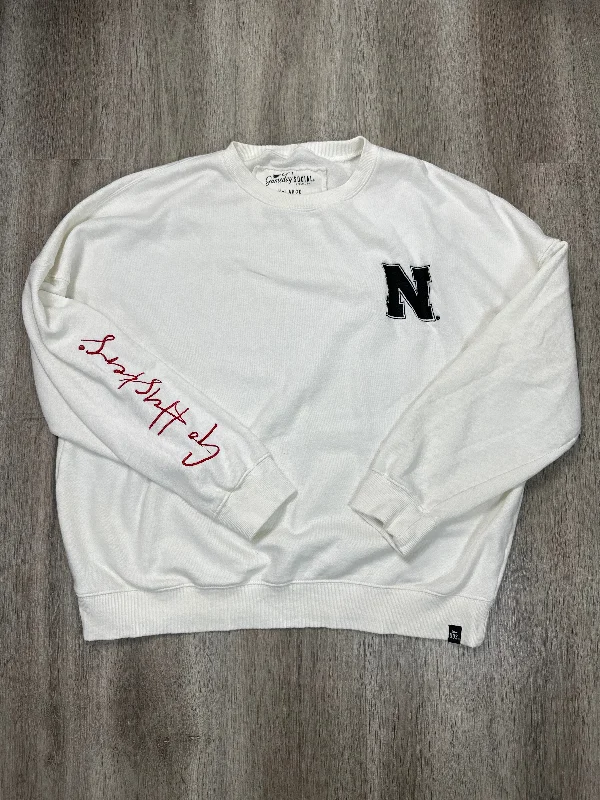 Sweatshirt Crewneck By Gameday Social In White, Size: Xl