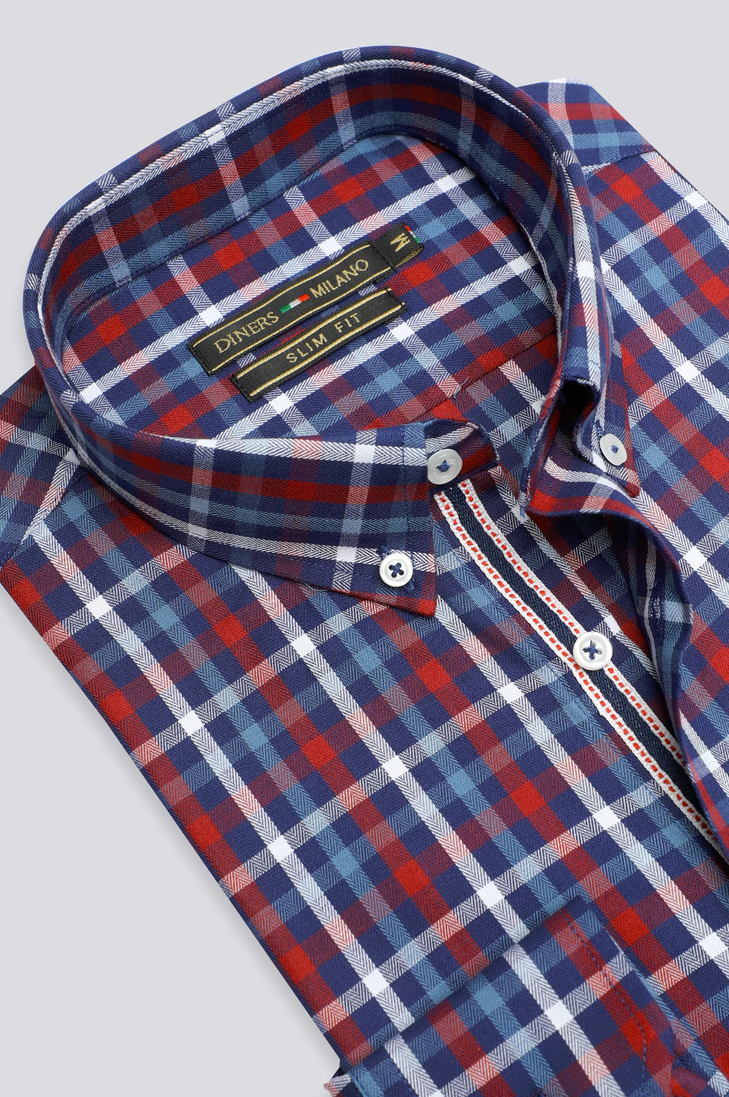 Maroon Tattersall Check Casual Shirt