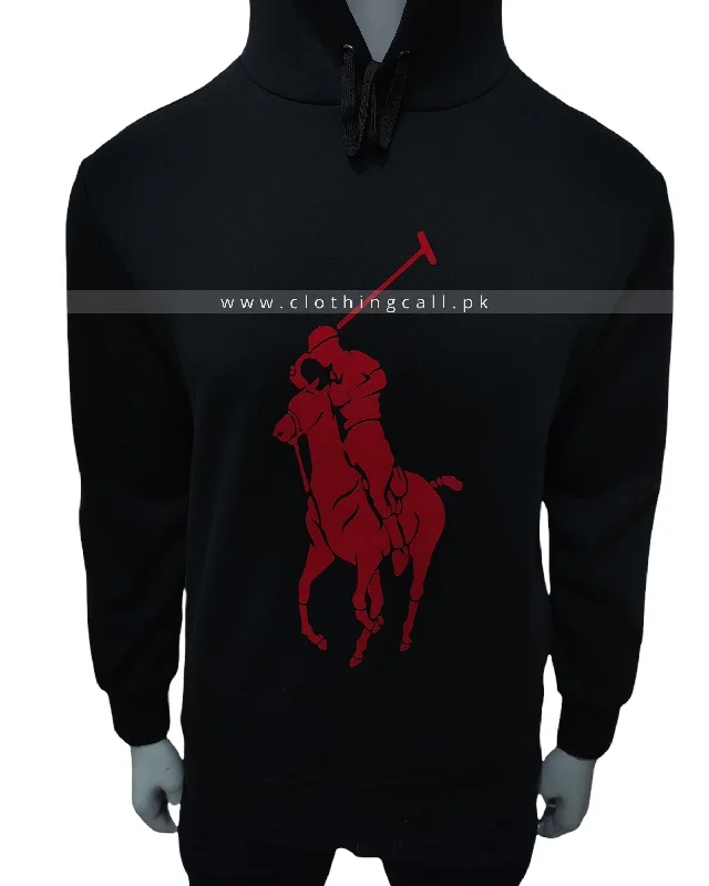 RL Big Pony Black Hoodie