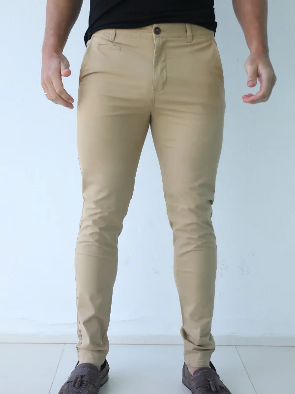 Stretch Chinos - Light Brown