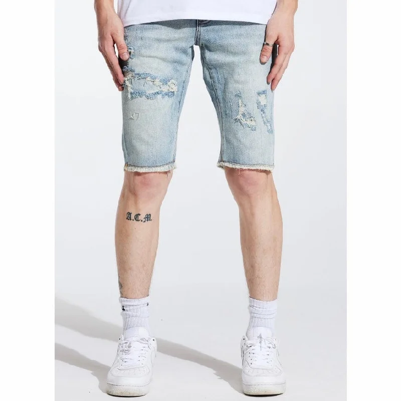 Crysp Asher Shorts (Light Wash) - CRYSPSP221-130