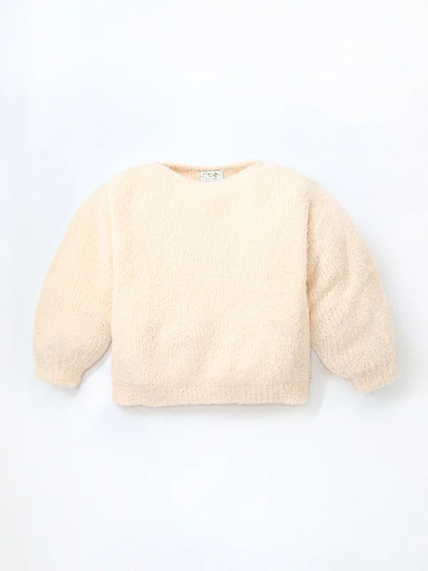 Smart Casual Pink Viscose Fabric Sweater For Girls