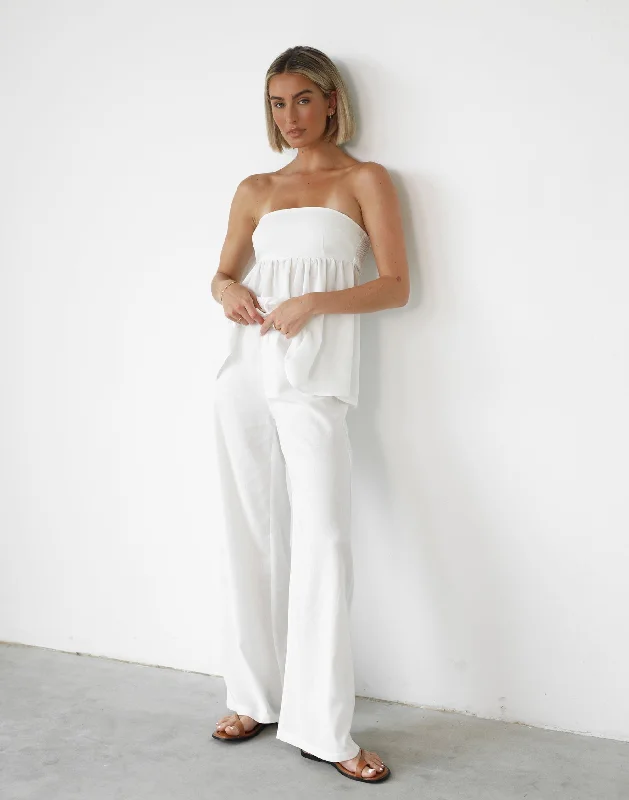 Tarsha Linen Pants (White)