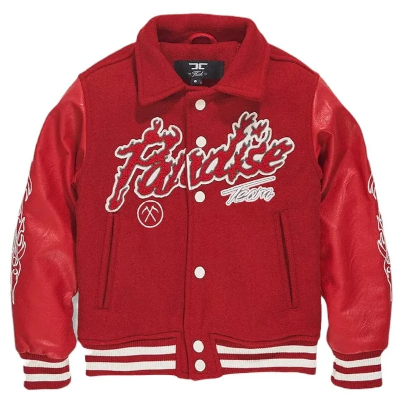 Boys Jordan Craig Paradise Tour Varsity Jacket (Red) 91632B