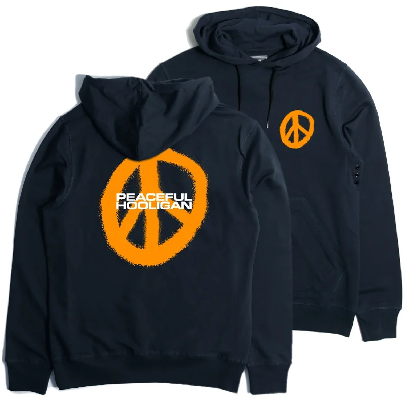 Spray For Peace Hood Navy