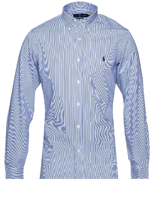 Hairline Stripe Shirt Blue