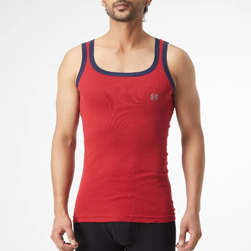 Cotton Solid Mens Vest