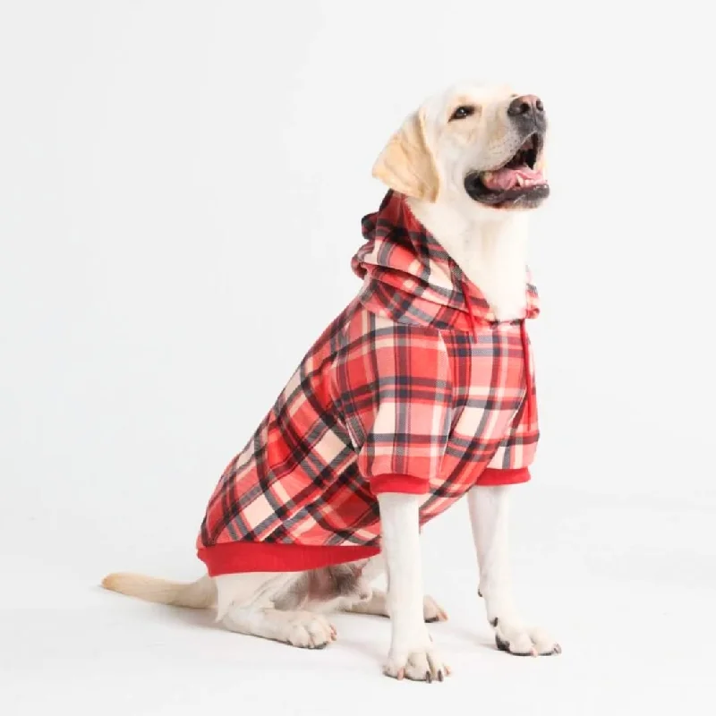 Red Plaid Dog Hoodie