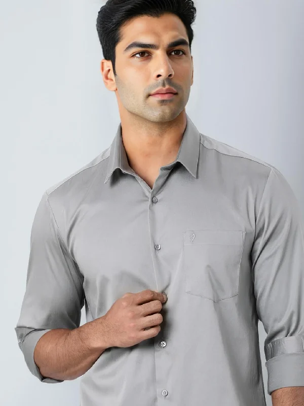 Men Solid Full Sleeve Cotton Blend Shirt