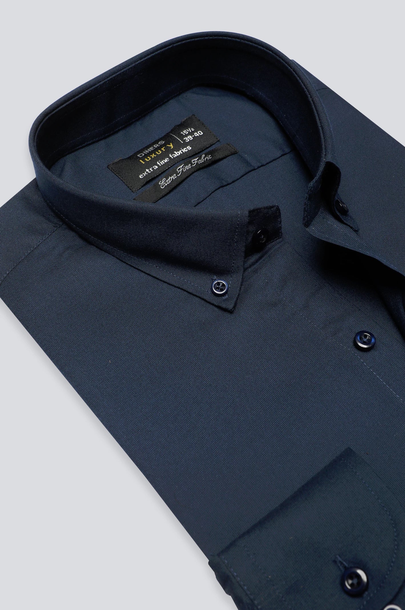 Navy Blue Plain Formal Shirt