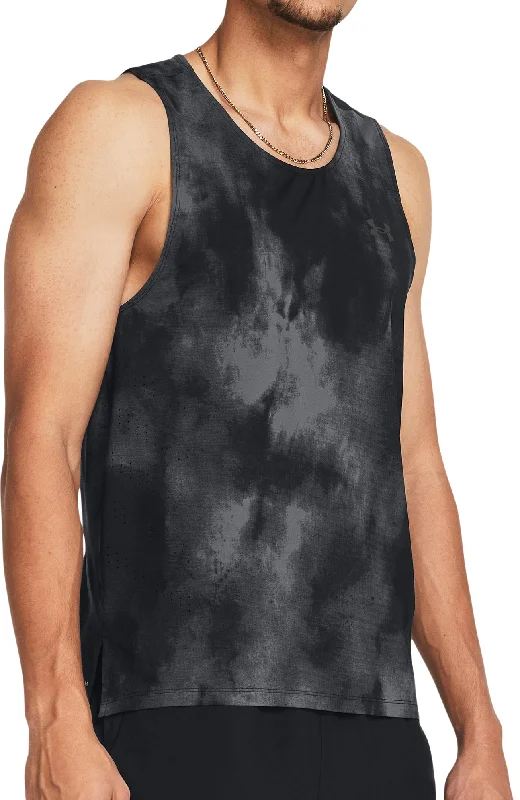 Under Armour Launch Elite Printed Mens Running Vest - Black