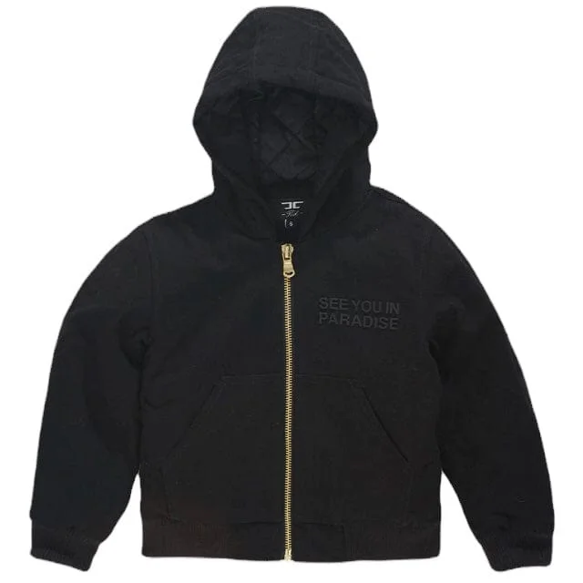 Boys Jordan Craig See You In Paradise Hooded Work Jacket (Black) 91750B