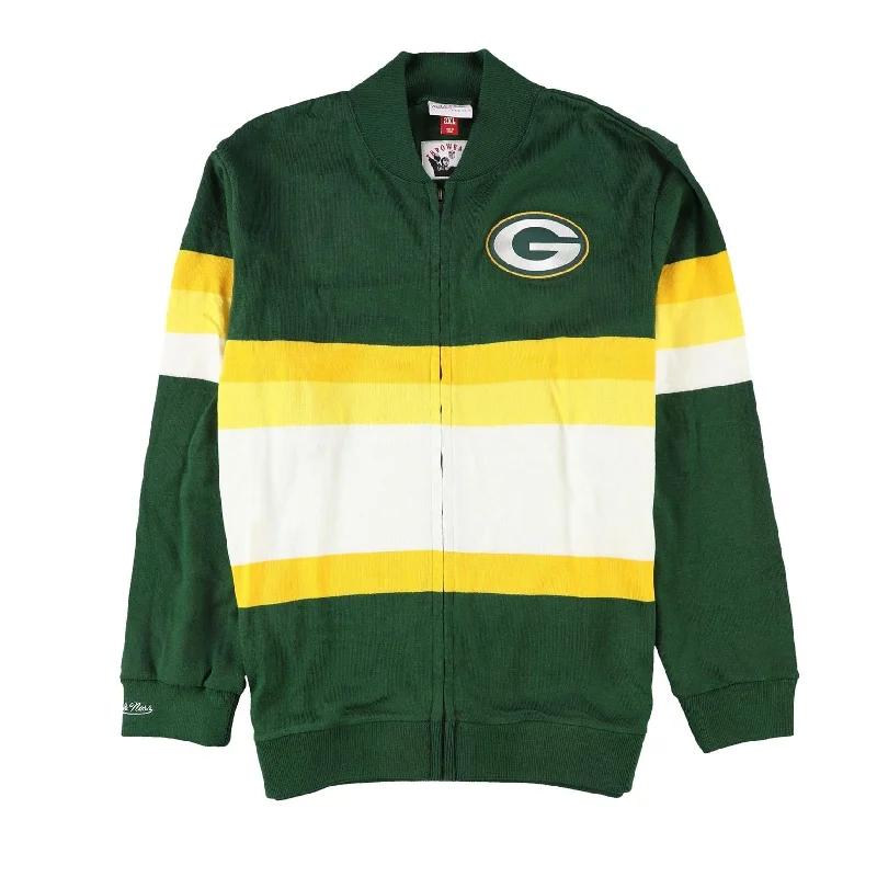 Mitchell & Ness Mens Green Bay Cardigan Sweater