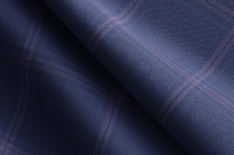 Made to Measure Blue with Mauve Check Trouser