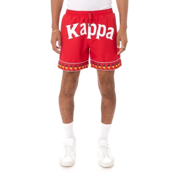 Kappa 222 Banda Calabash Swim Shorts (Red/Yellow-Blue/White) 38181HW