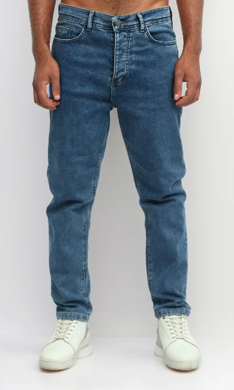 O192889 Solid Standard Jeans Blue Casual Jeans