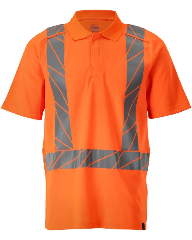 Mascot Stretch Slim Fit Hi Vis Polo Shirt 22183-771, Accelerate Safe