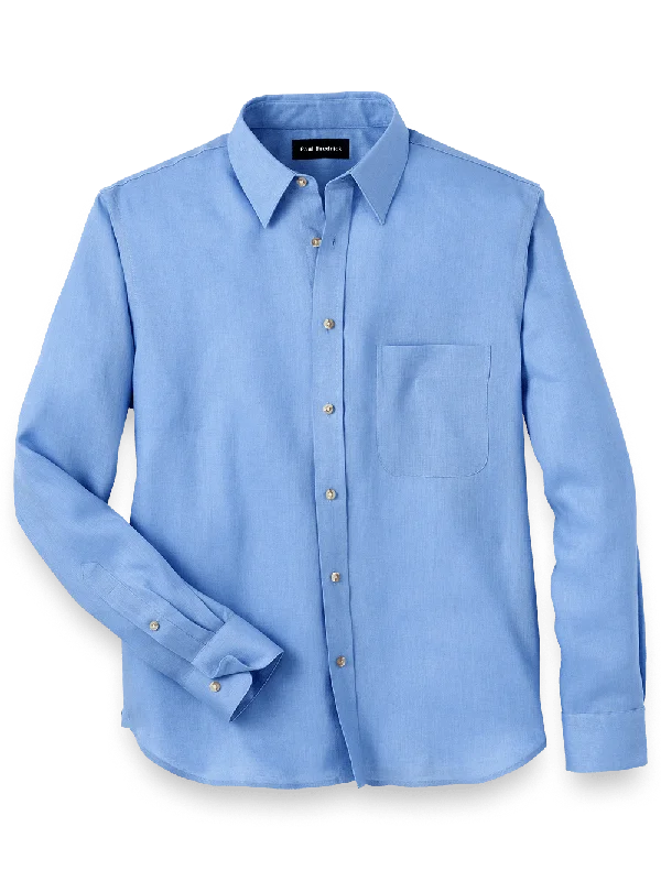 Linen Solid Casual Shirt - Light Blue