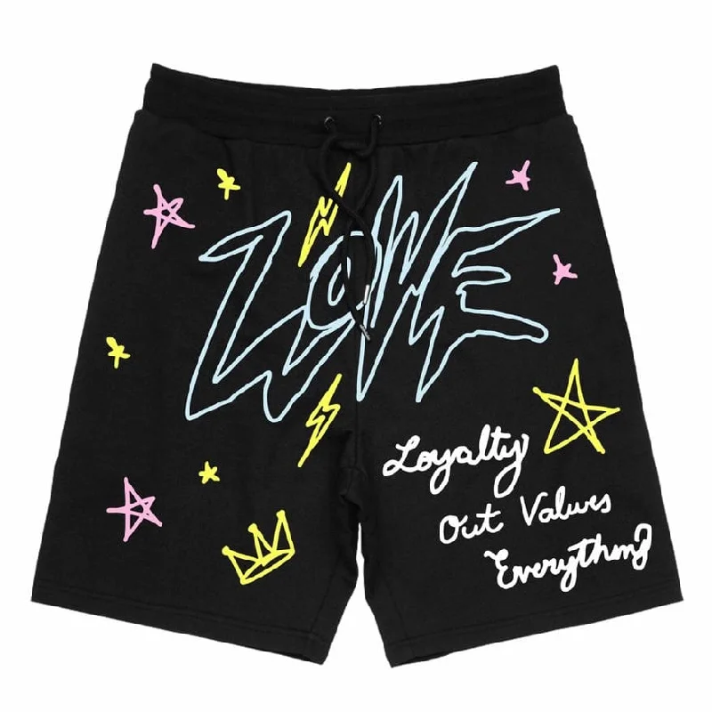 L.O.V.E All Over Shorts (Black)