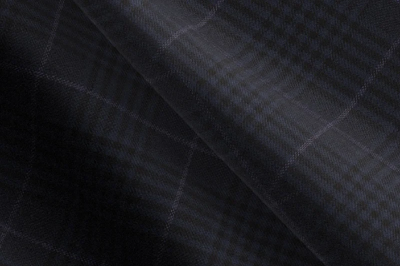 Made to Measure Navy Block Glen Plaid with Lavender Windowpane Trouser