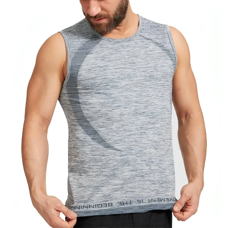 Ohmme Chandra Mens Yoga Vest - Blue