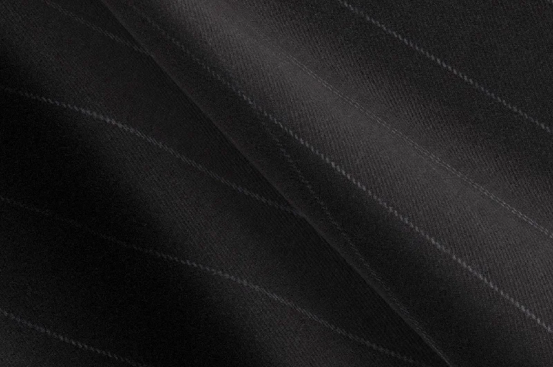 Made to Measure Charcoal Wide Chalk Stripe Trouser