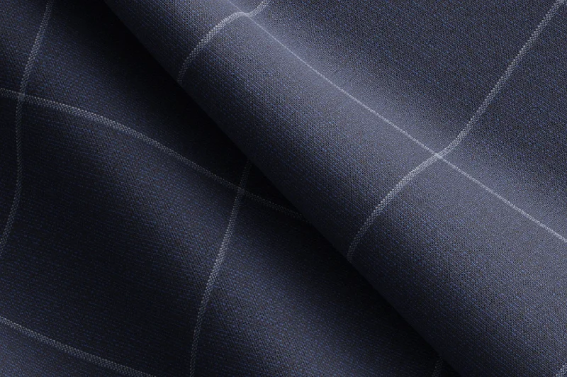 Made to Measure Blue Check Trouser