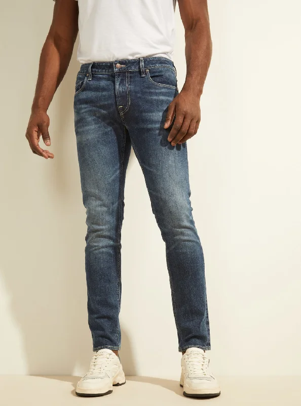 Eco Mid-Rise Skinny Chris Denim Jeans In Samurai Wash