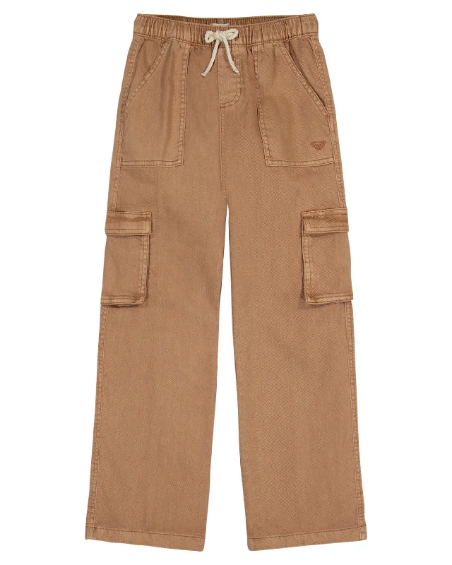 Girls 7-16 Precious Cargo Pants - Camel