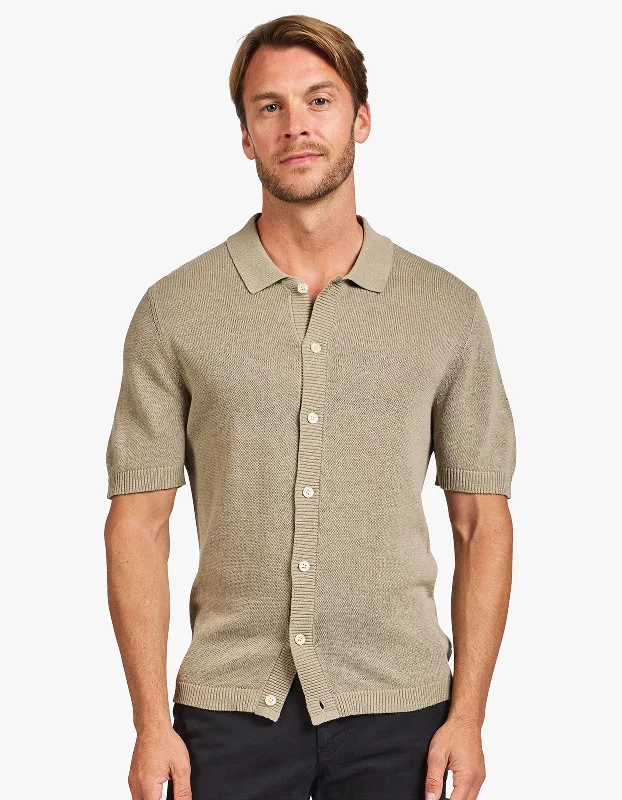 Gatsby Knit Polo - Desert Sage