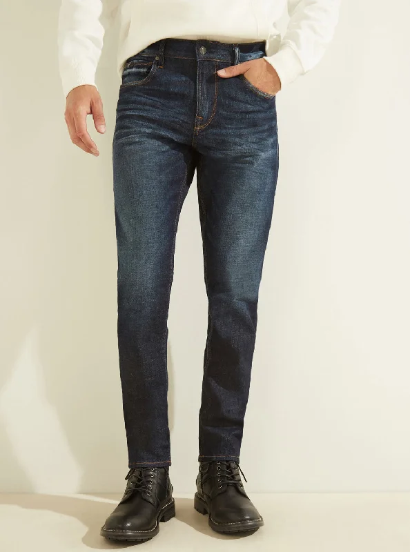 Mid-Rise Athletic Tapered Denim Jean in Nightshade Wash