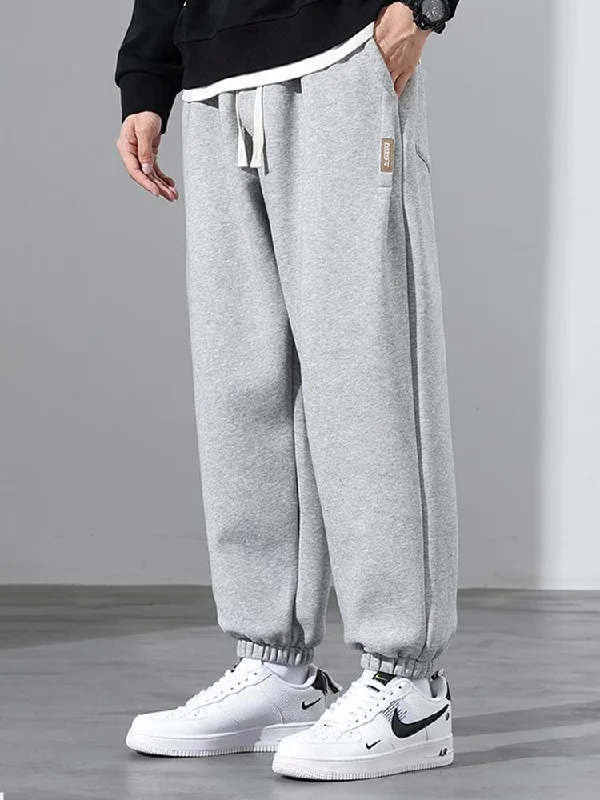 Drawstring Cotton Jogging Pants