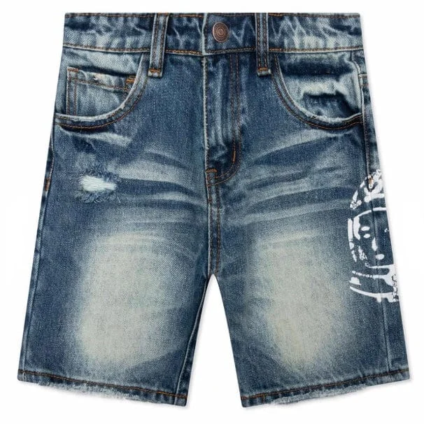 Kids Billionaire Boys Club BB Helmet Jean Short (Denim X) 813-3103