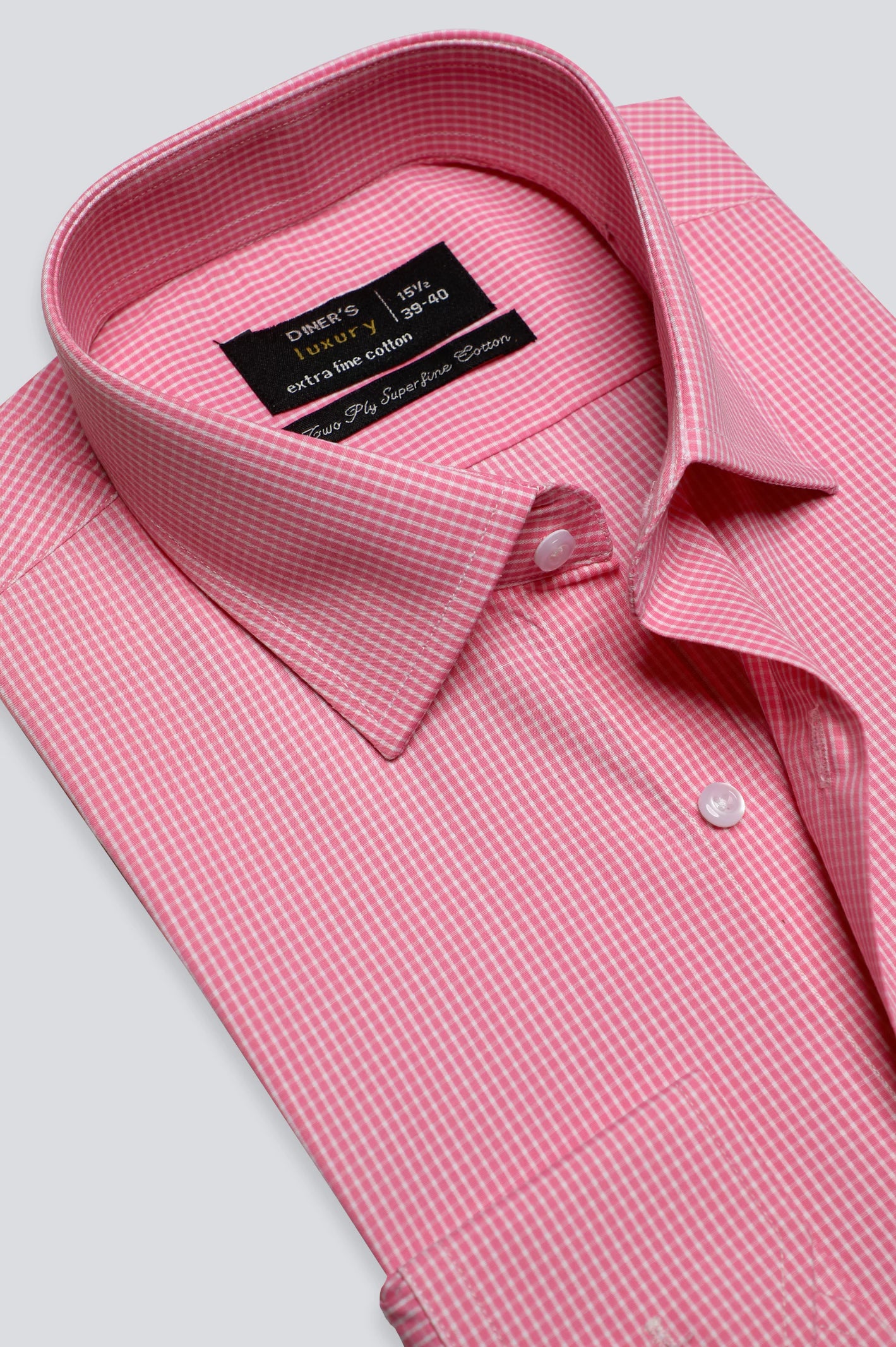 Pink Mini Check Formal Shirt