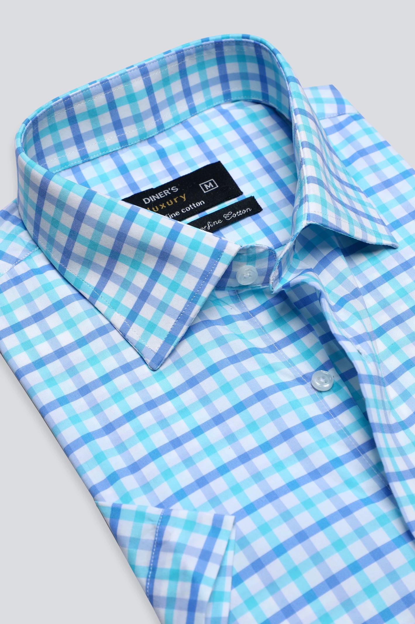 Blue Tattersall Check Formal Shirt