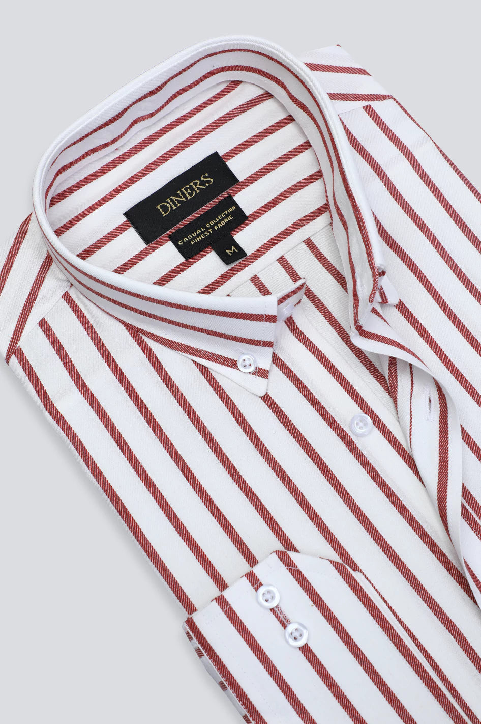 Red Awning Stripe Casual Shirt