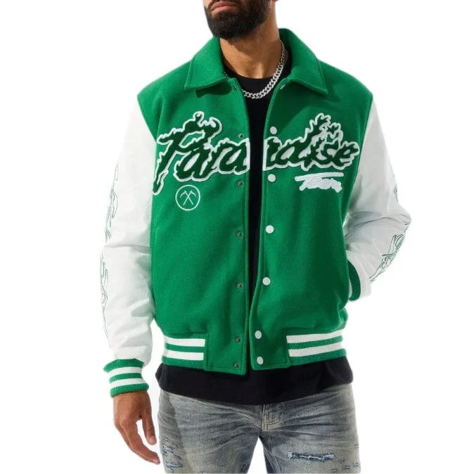 Jordan Craig Paradise Tour Varsity Jacket (Green) 91632