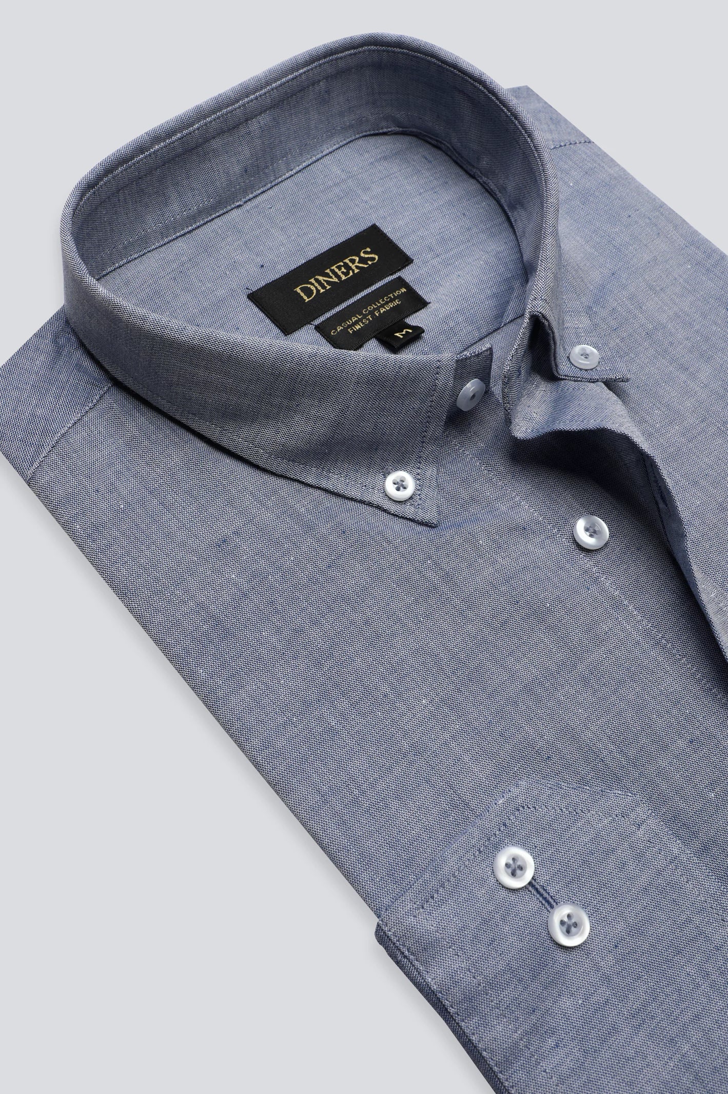 Blue Textured Casual Shirt