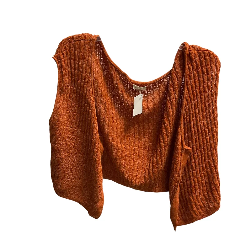 Orange Vest Sweater Pilcro, Size Xl