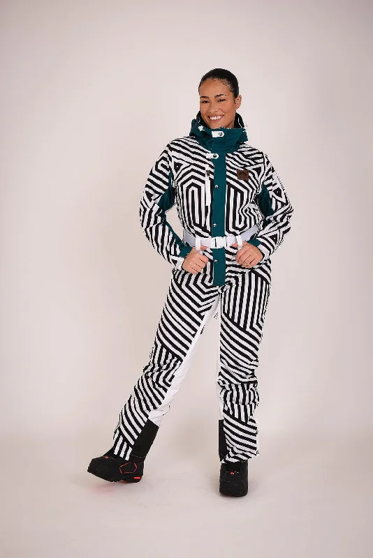 Fall Line Black & White Shaped Women's Ski Suit