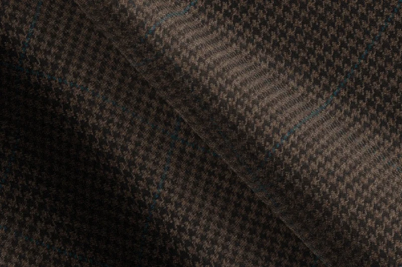 Made to Measure Brown Houndstooth with Bottle Green Windowpane Trouser