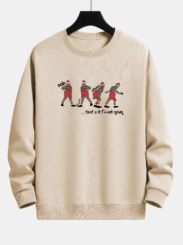 Christmas Grinch Print Relax Fit Sweatshirt