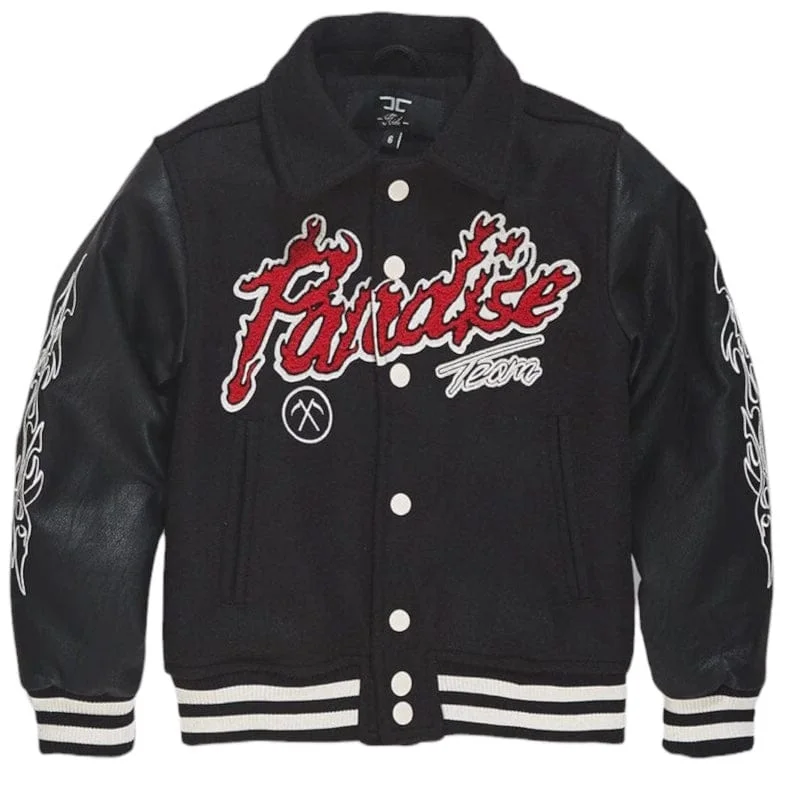 Kids Jordan Craig Paradise Tour Varsity Jacket (Black) 91632K